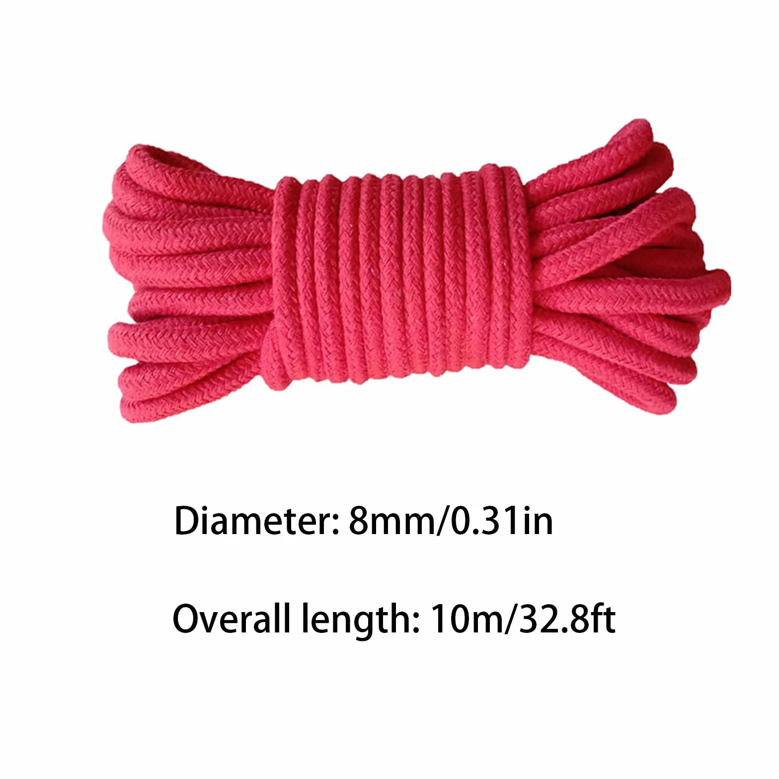 Linka bawełniana pleciona, lina polipropylenowa, długość 10 m, grubość 8 mm, na kemping, do ogrodnictwa, żeglarstwa, sznurek, dla zwierząt domowych, wspinaczki, 4 szt