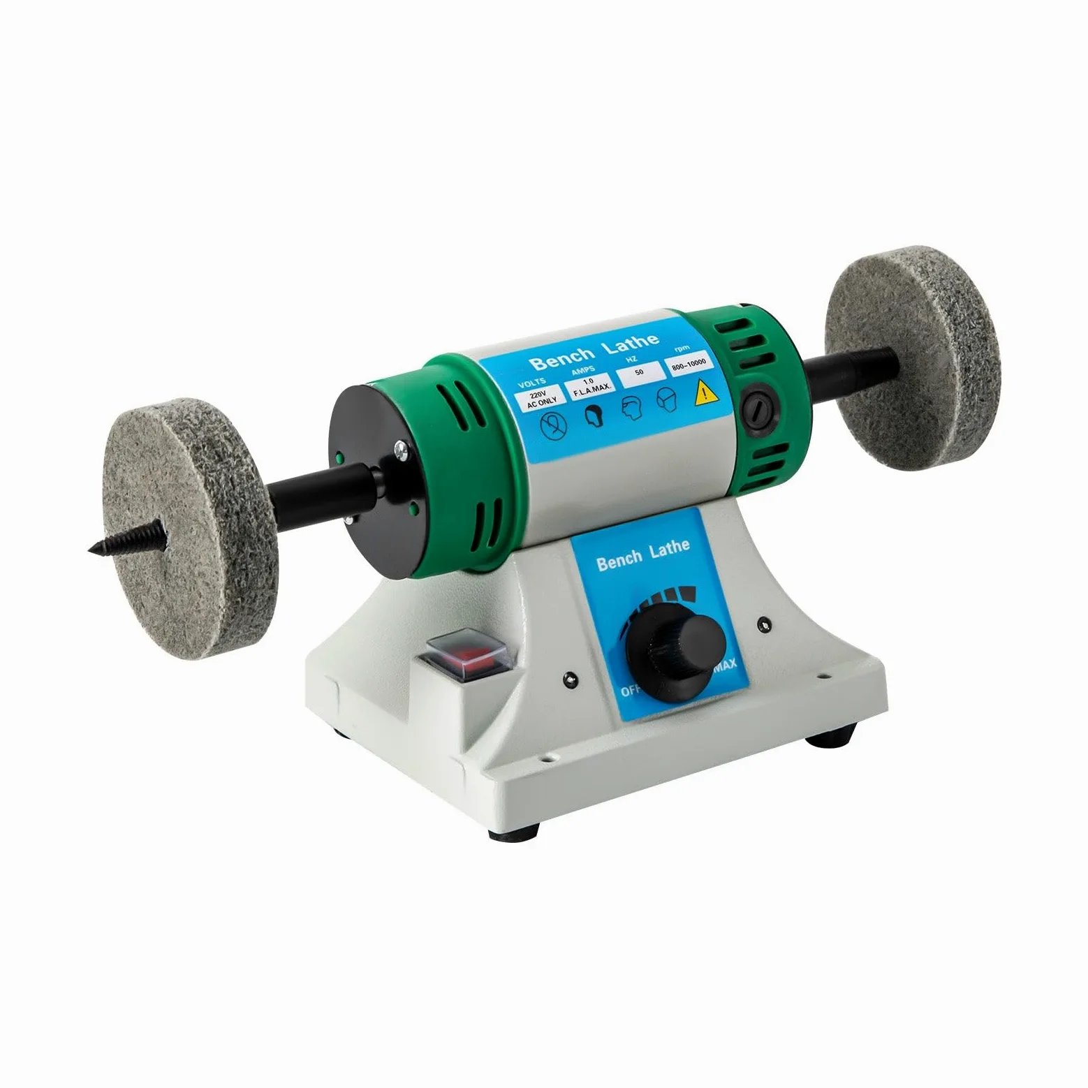 Polerka stołowa, maszyna do polerowania, tokarka, 320 W, silnik polerski, silnik polerski 10000 obr./min, 220 V, kolor zielony
