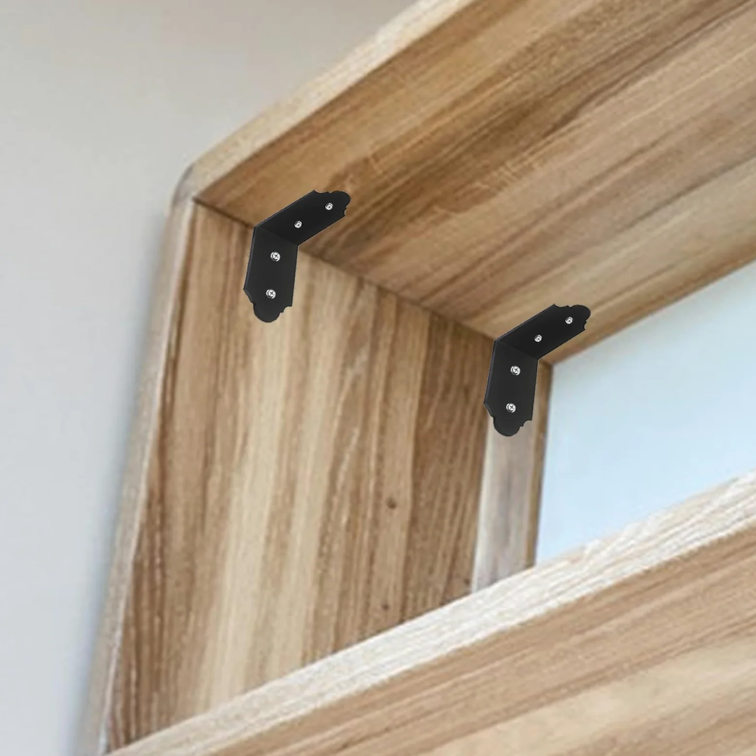 Łącznik kątowy, 4-częściowy, wytrzymały materiał budowlany | Uchwyt kątowy do drewna dla majsterkowiczów, przemysłu, stolarki oraz budowy mebli