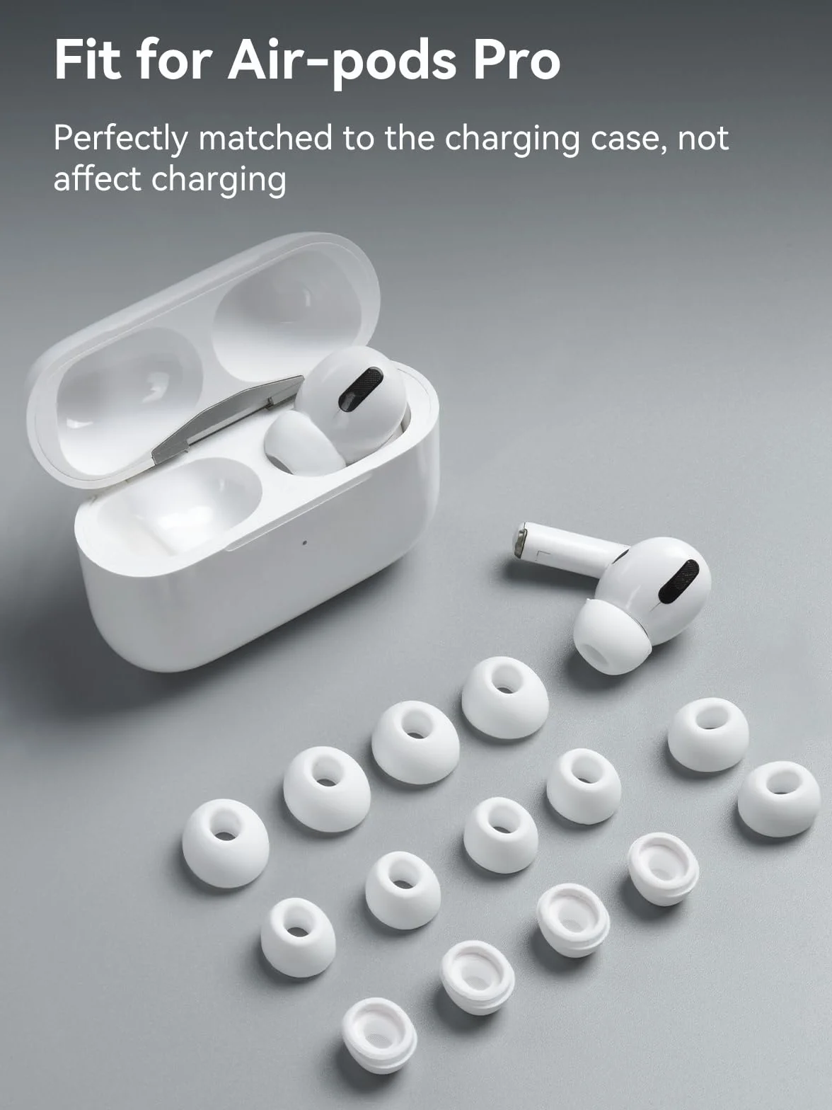 aceyoon 8-częściowe wymienne końcówki douszne do Airpods Pro, silikonowe końcówki douszne do AirPods Pro 2 z otworem redukującym hałas, antypoślizgowe końcówki douszne do AirPods Pro/AirPods Pro 2