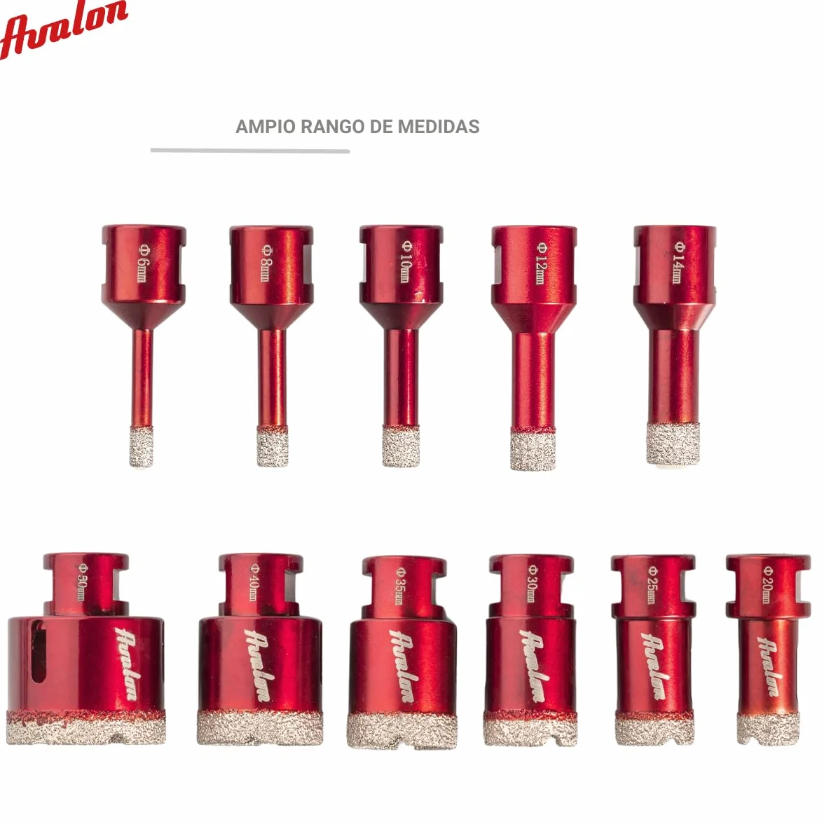 Cylindryczne wiertło diamentowe do szlifierki metrycznej M14 Avalon 115 mm Wiercenie na sucho płytek, porcelanowe, marmuru, kamionki, ceramiki, granitu