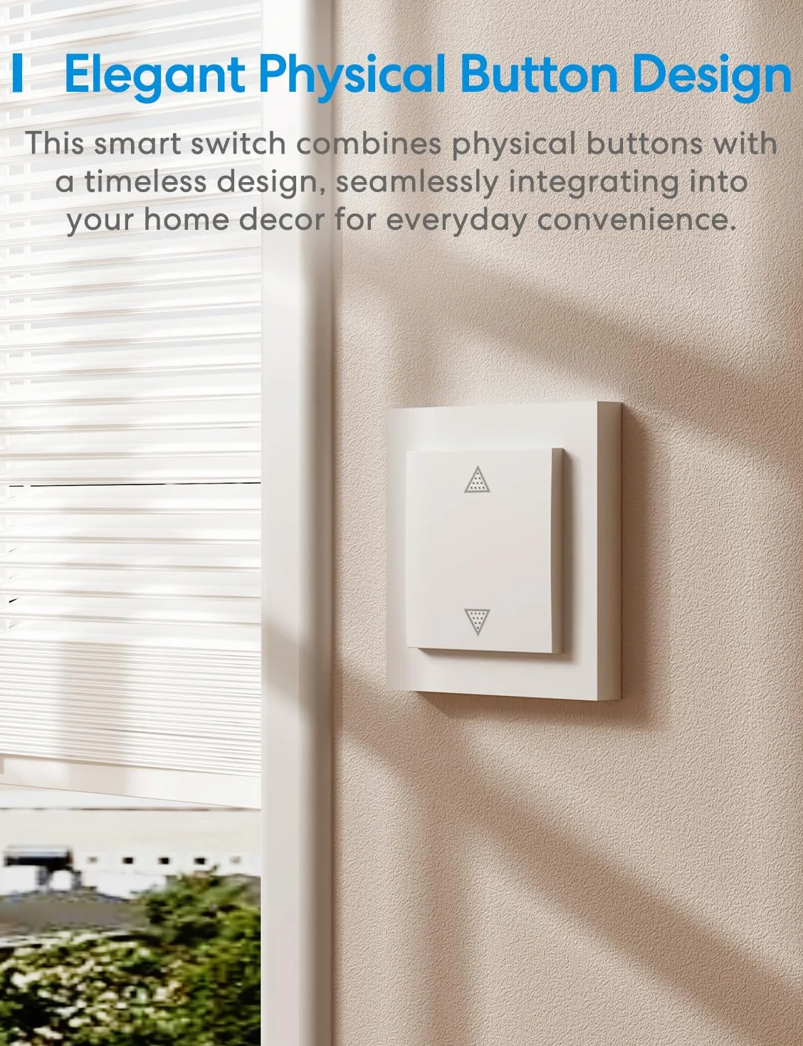 Meross Matter Wlan przełącznik rolet Smart (wymagany kabel), kompatybilny z Apple HomeKit, Alexa, Google Home i Home Assistant, sterowanie roletą Smart Home, 4 sztuki