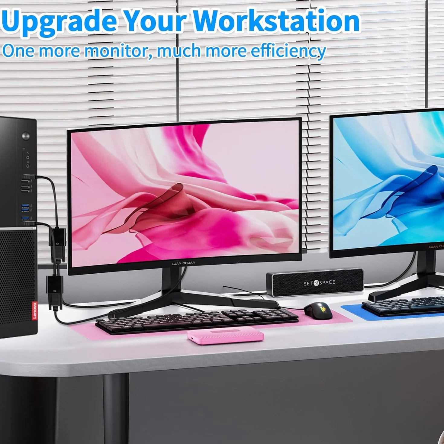 YIIFELL Adapter HDMI na VGA 1080P męski na żeński konwerter do komputera laptopa monitora projektora HDTV