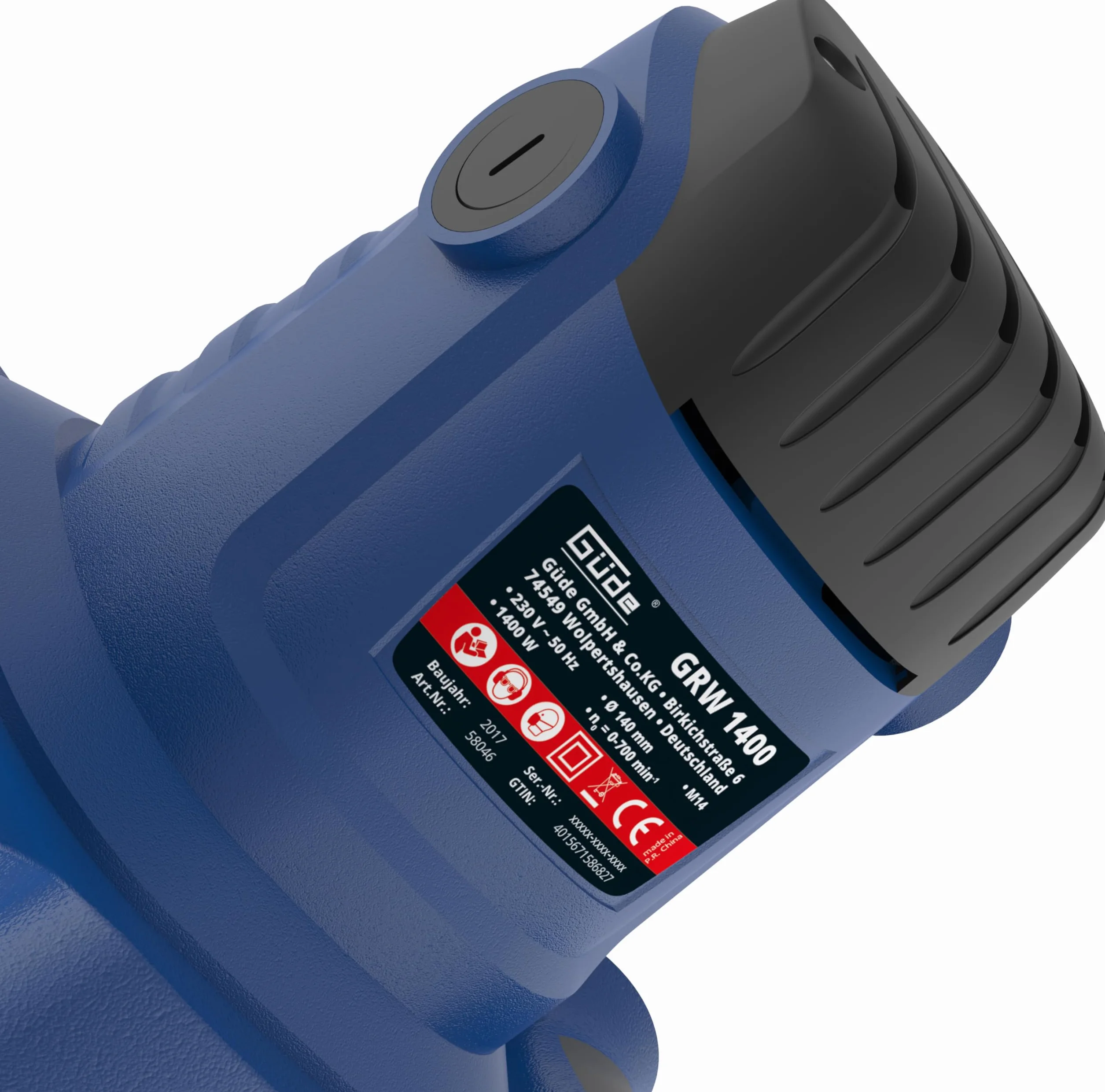 Güde Mieszadło GRW 1400 (1400 W, bezstopniowa elektroniczna regulacja prędkości obrotowej w uchwycie 0-760 1/min, metalowa przekładnia, ergonomiczny, uchwyt mieszadła M14, mieszadło ø 140 mm do