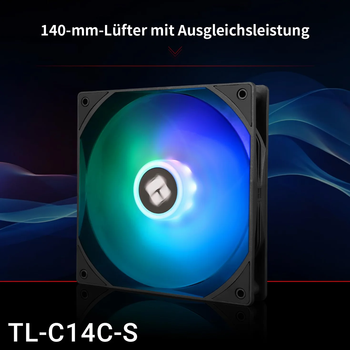 Thermalright TL-C14C-S 140 mm wentylator CPU PWM 1500 RPM Silent Cooling ARGB LED czarny