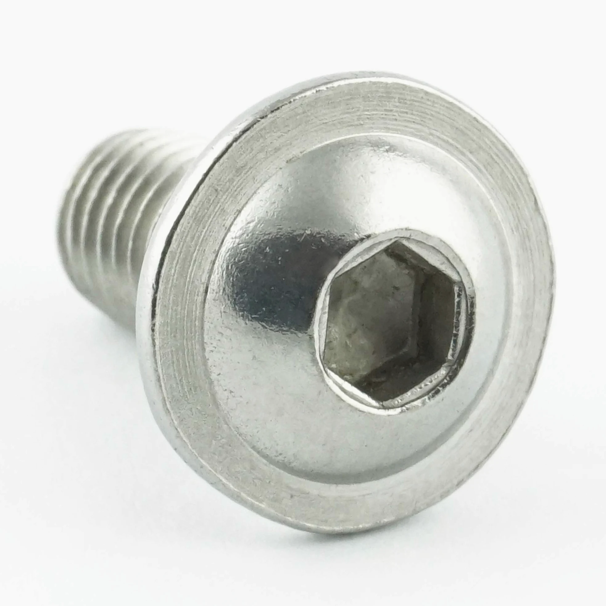 M10 x 120 mm śruby z łbem soczewkowym z gniazdem sześciokątnym i kołnierzem (30 sztuk) - ISO 7380 śruby z łbem soczewkowym z łbem płaskim i ściągaczem - śruby gwintowane - stal szlachetna A2 V2A - nierdzewna