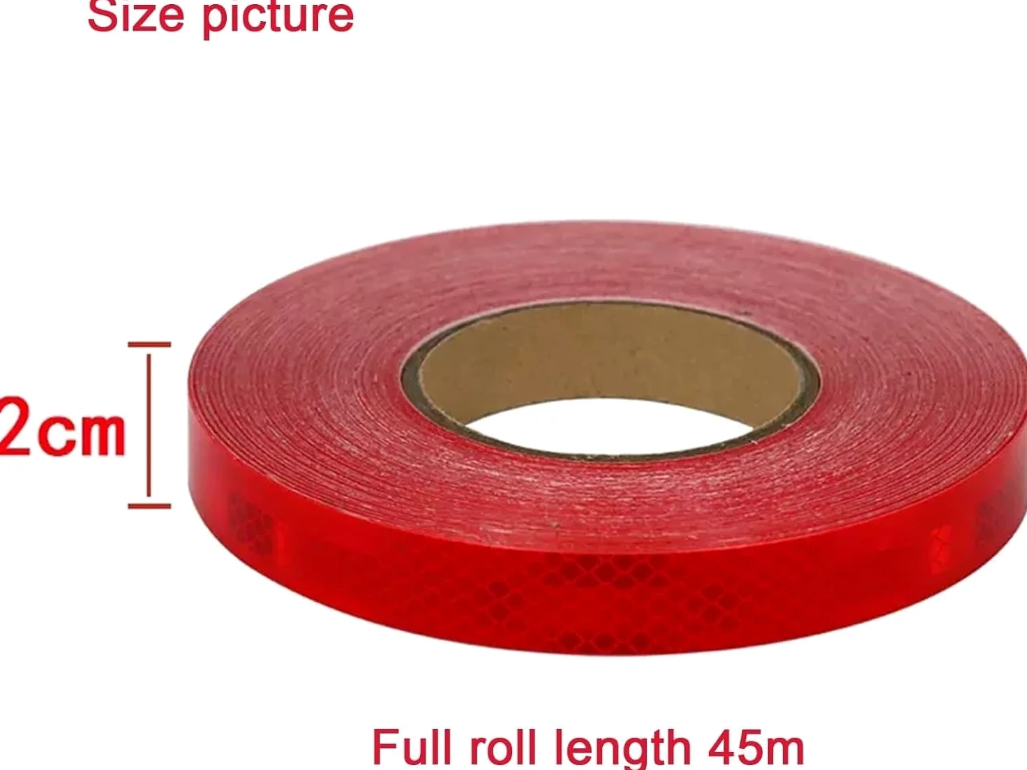 Taśma odblaskowa bezpieczeństwa Taśma samoprzylepna w kształcie diamentu, odblaskowe naklejki dekoracyjne na rower, motocykl, samochód, 147 stóp x 2 cm(Red)