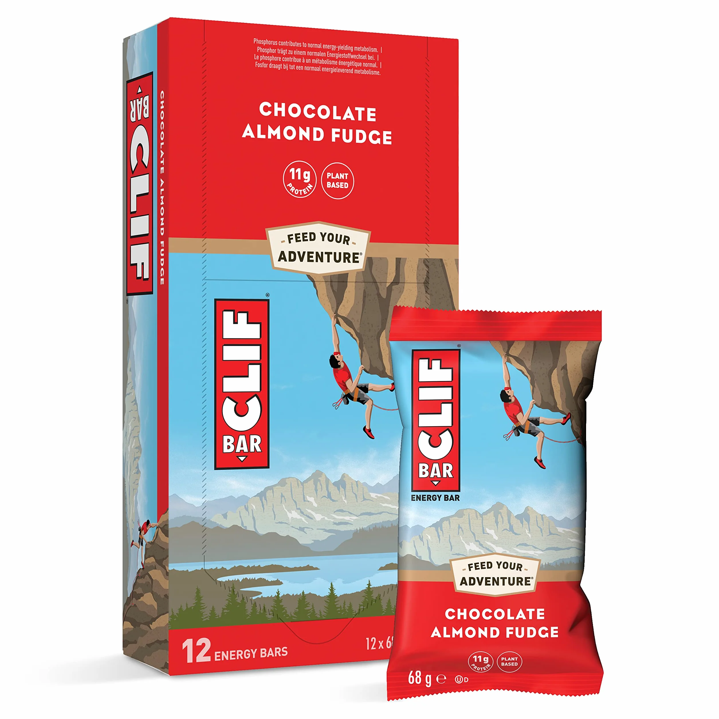 CLIF Bar Chocolate Almond Fudge, 12x68g
