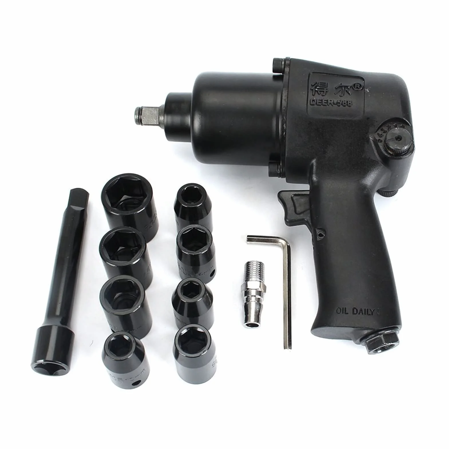 1/2 "Twin Hammer Hammer Etduct Ustaw klucz W/Gniazda Max Torque 660n.m Narzędzia pneumatyczne Pneumatyczne Nitowanie odpryskowe