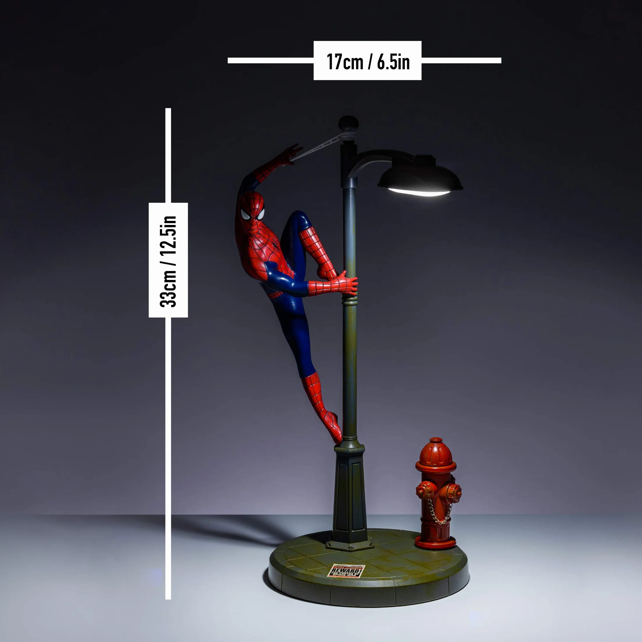 Paladone Lampa Spiderman BDP Lampa Stołowa, Tworzywo Sztuczne, Wielokolorowy, 16 x 18 x 34 cm