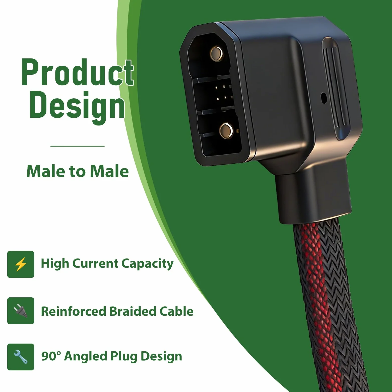 Dodatkowy kabel zasilający do baterii EcoFlow – szary pleciony kabel połączeniowy 101 cm do Delta Max/Delta 2/Delta 3 Series i Wave 2/3, niekompatybilny z Pro/Pro 3/Ultra/3 Max