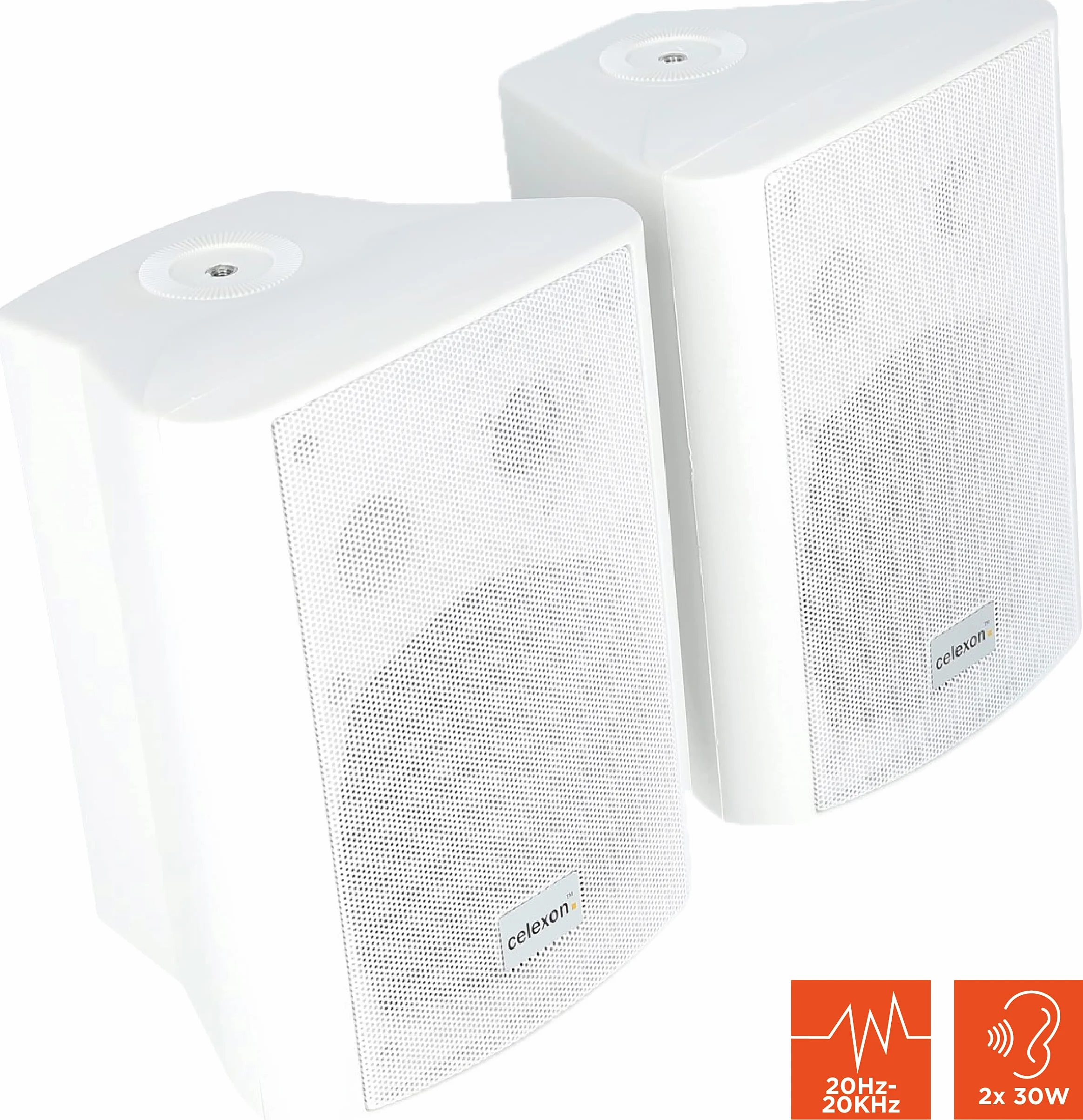celexon Aktywny zestaw głośników biały 2 x 30 W