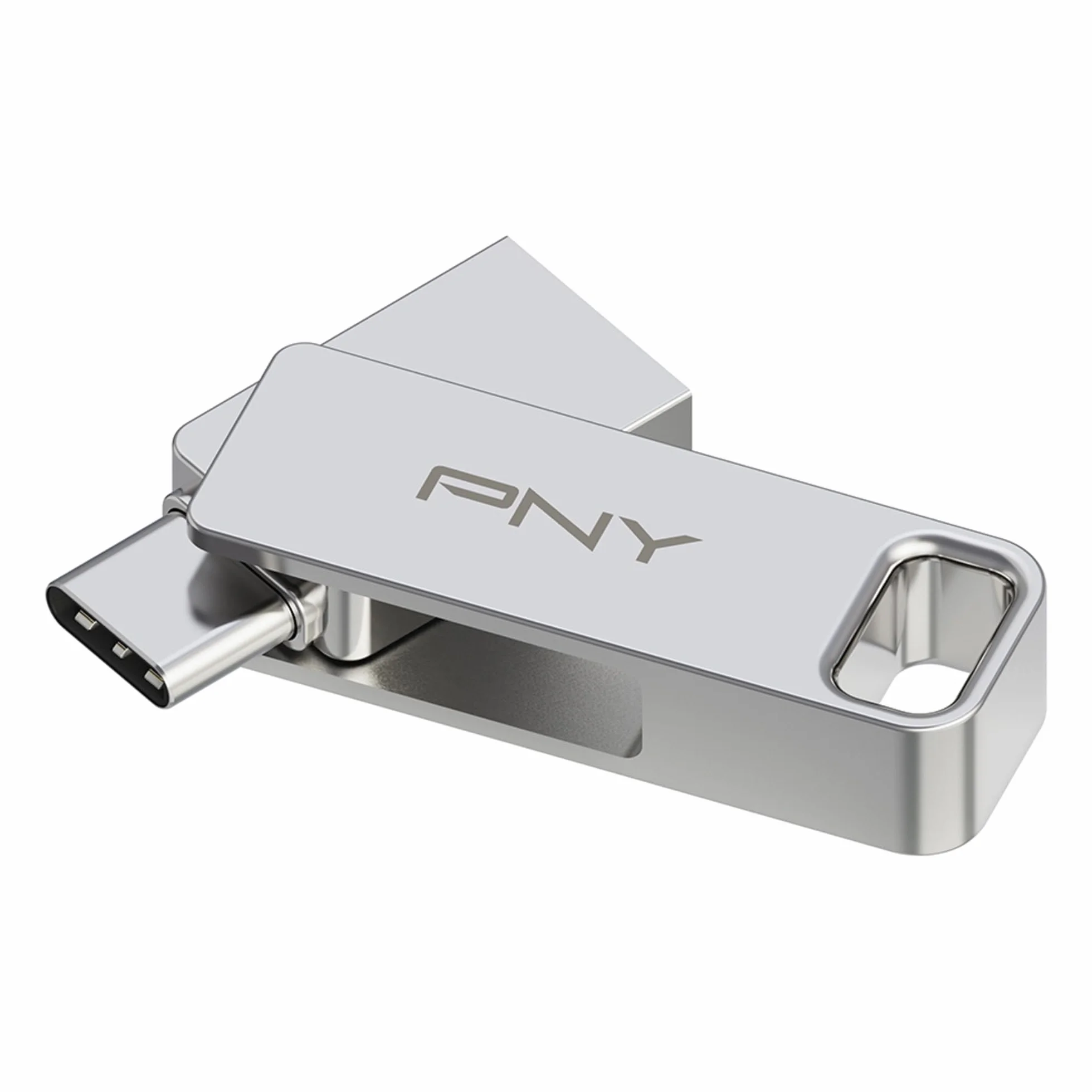 PNY 64 GB Duo Link USB 3.2 typu C podwójny dysk flash do urządzeń z systemem Android i komputerów, zewnętrzna mobilna pamięć do zdjęć, filmów i innych urządzeń - 200 MB/s
