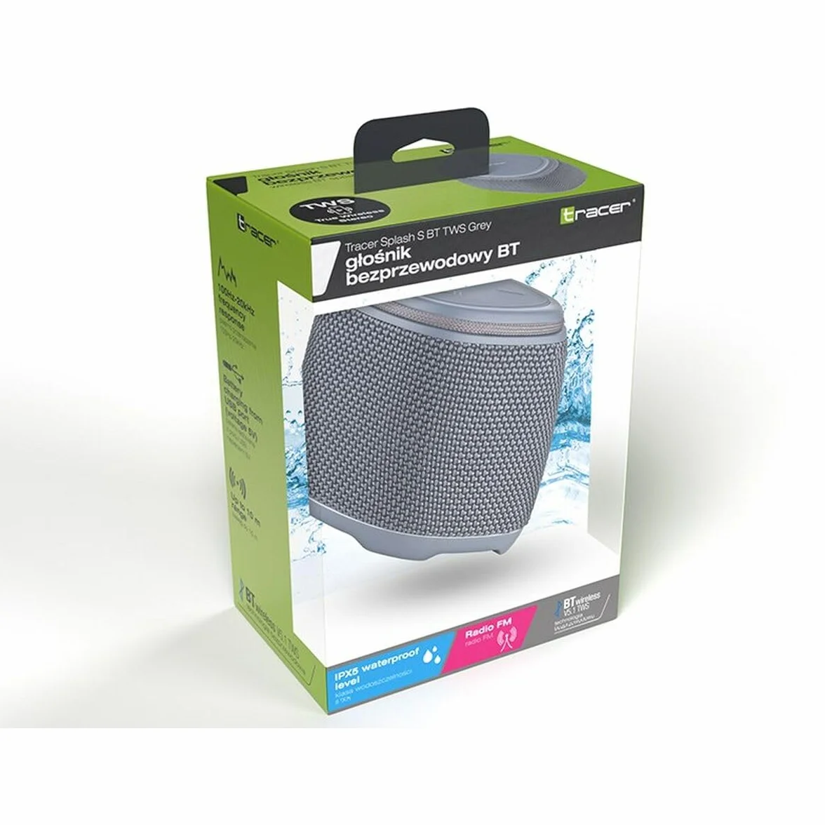 Tracer Splash S Przenośny głośnik Bluetooth Czarny 5 W