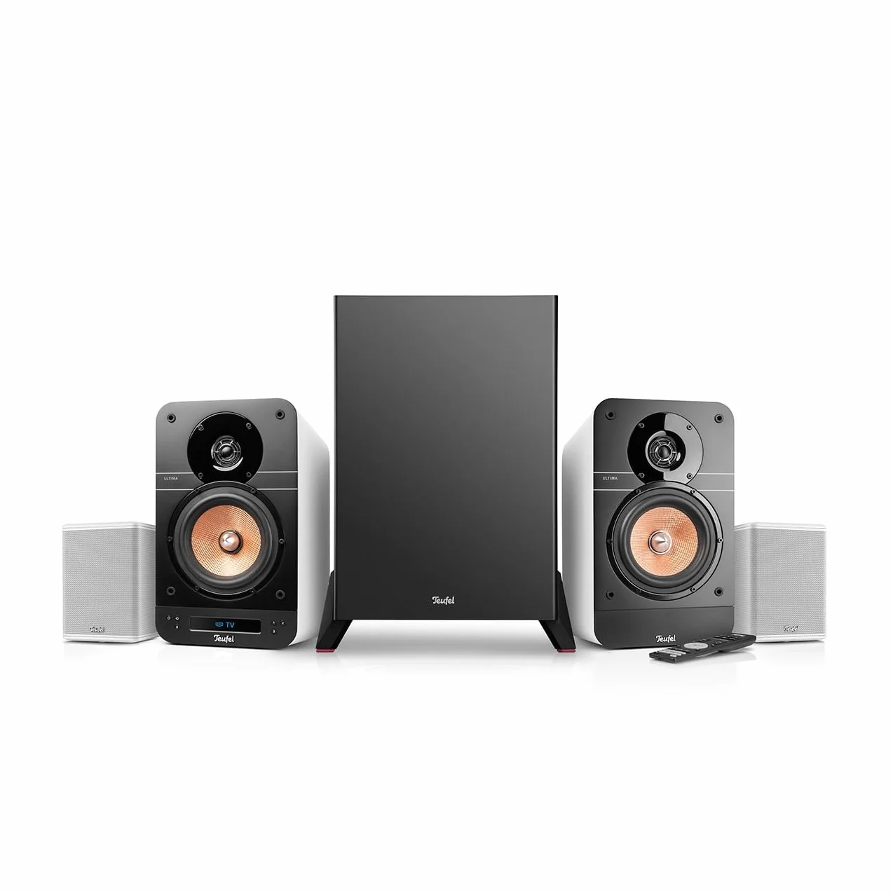 Teufel Ultima 25 Active Surround 4.1 system dźwiękowy bezprzewodowy subwoofer Bluetooth Dolby Audio DAB+ HDMI ARC CEC