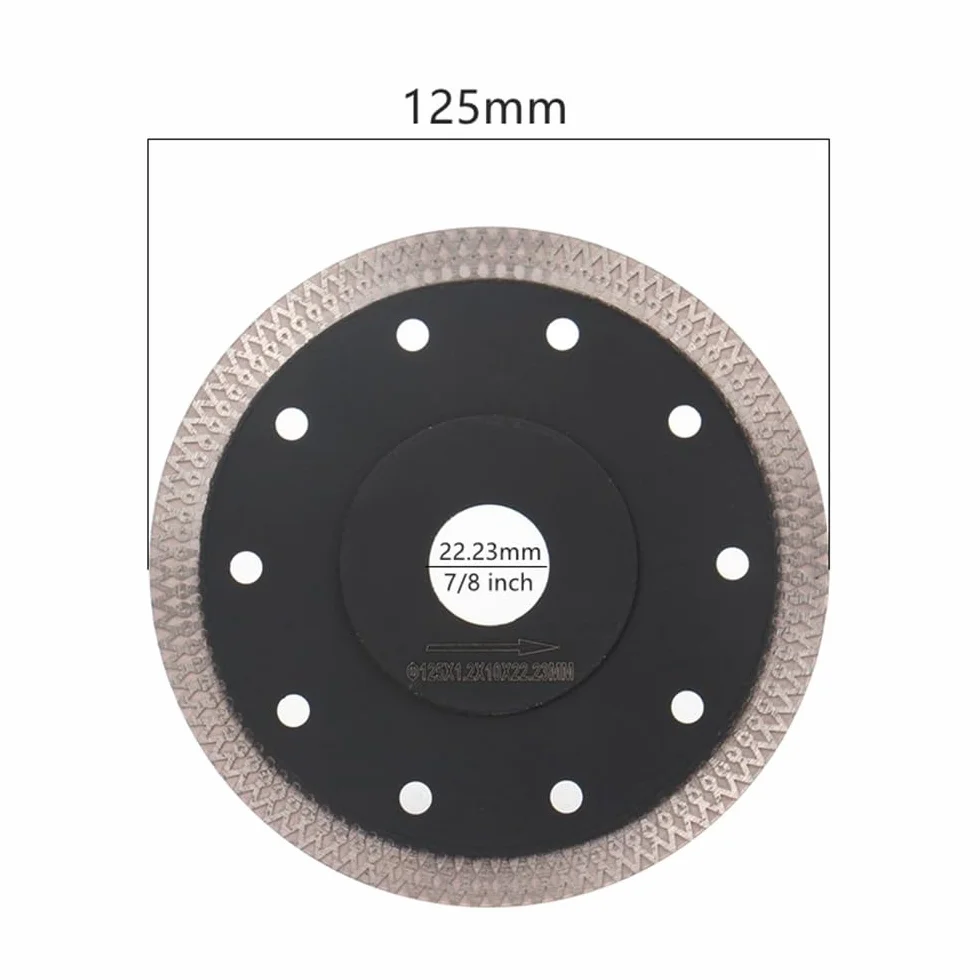 Diamentowa tarcza piłowa 105/115/125 mm - Ostrze szlifierki kątowej do narzędzi skrawających do płytek, marmuru, granitu i ceramiki(125mm)