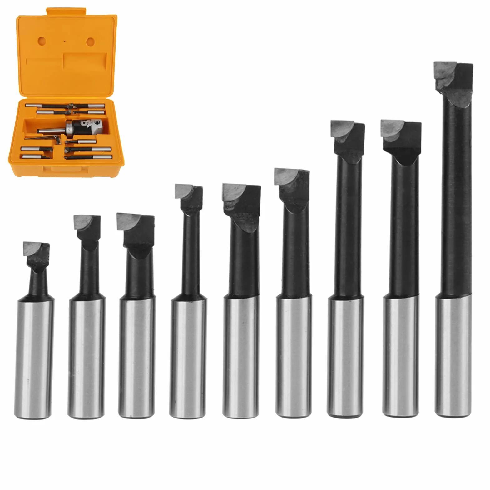 2 Cal Głowica Wytaczarska S 1 Zestaw Akcesoria do Frezarki Mt2 M10 F1-12 50Mm Głowica Wytaczarska z 9 szt. 12Mm Wytaczaki