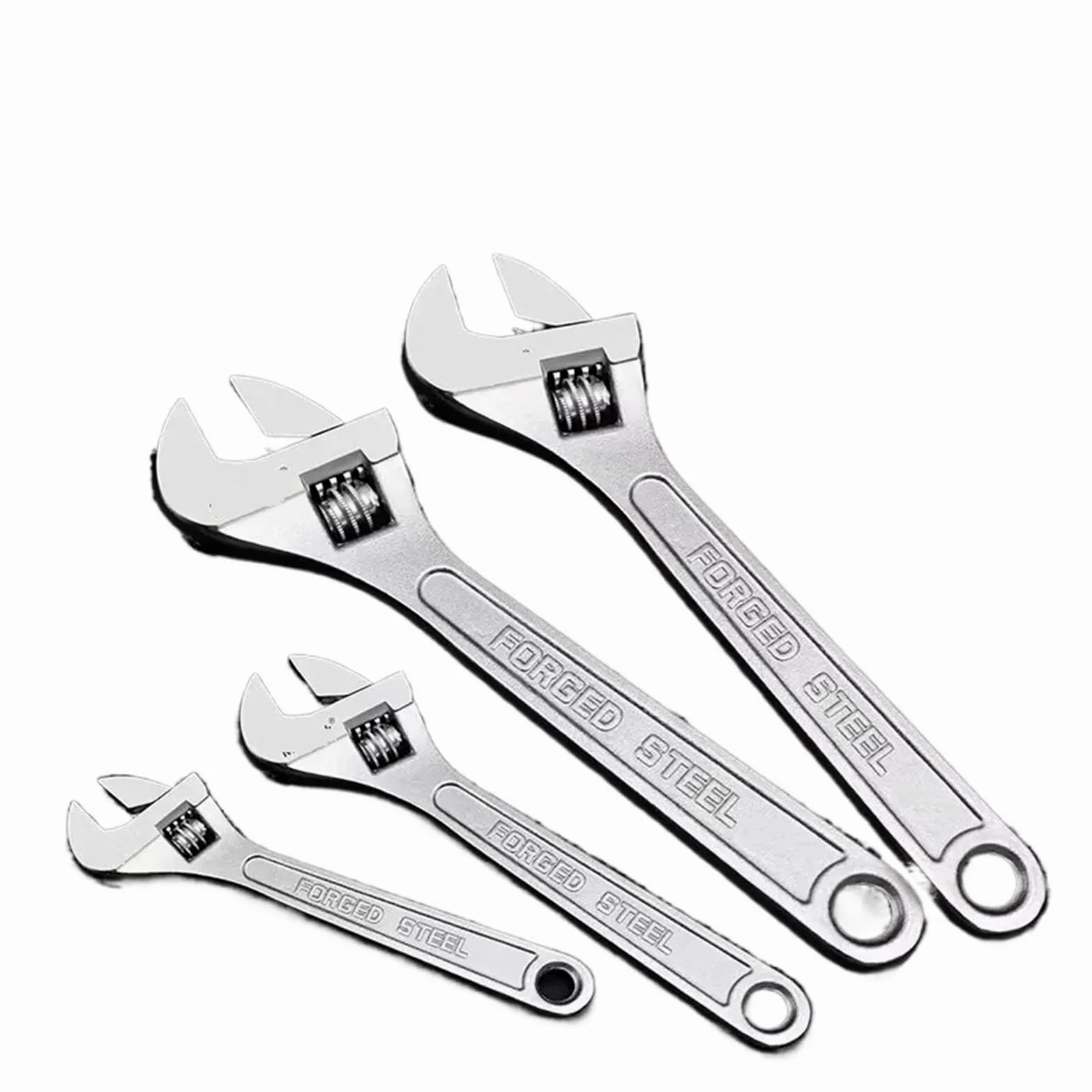 Klucz nastawny, Duży otwór, długi uchwyt, uniwersalny klucz zaciskowy, stal, narzędzia do ręcznej naprawy w warsztacie mechanicznym(6inch)