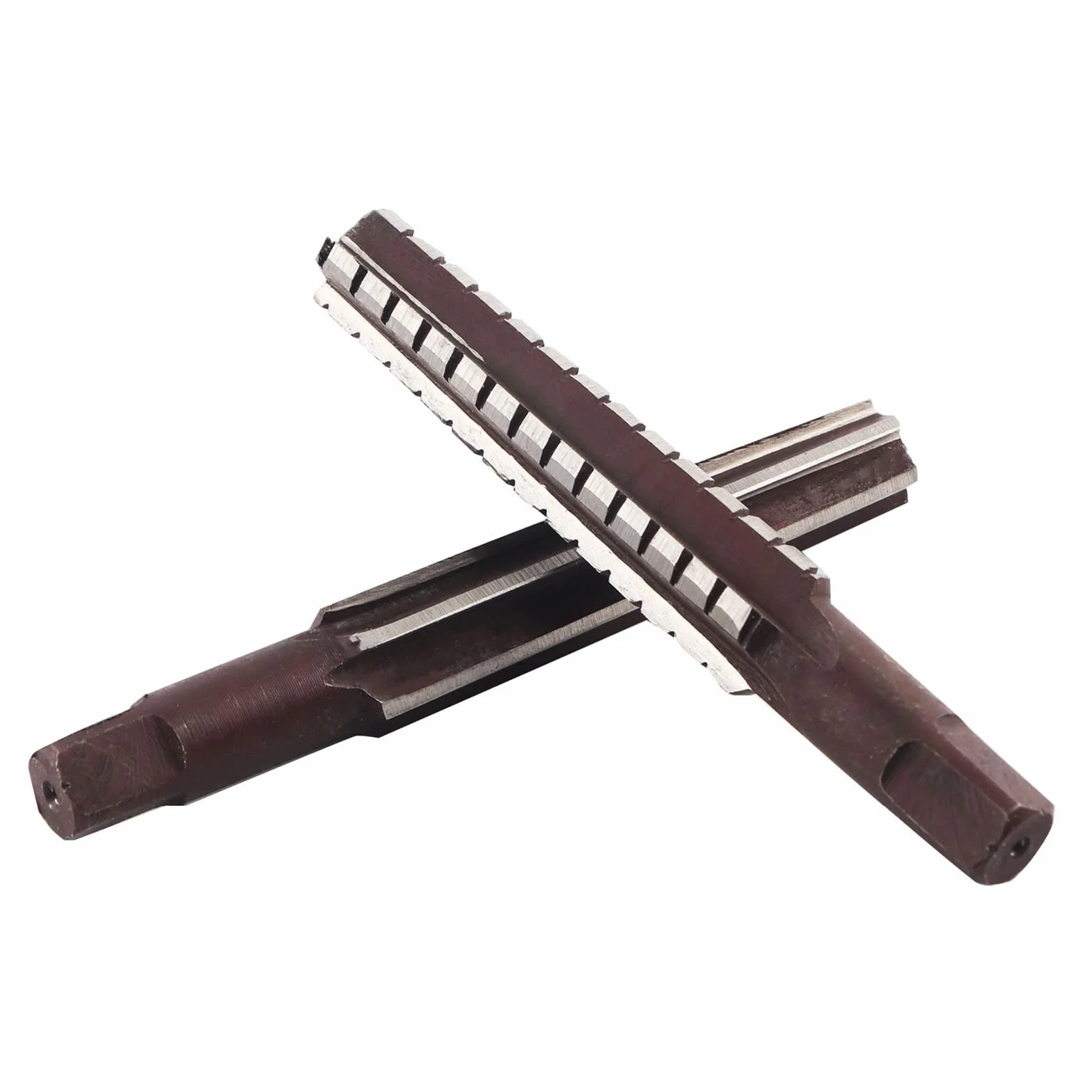 Morse Taper Reamer, 2 szt. gruboziarnisty Morse Taper Reamer wysoka stal węglowa prosty trzpień ręczny zwężający rozwiertak ręczny (MT2# gruby zawias + delikatny zawias)