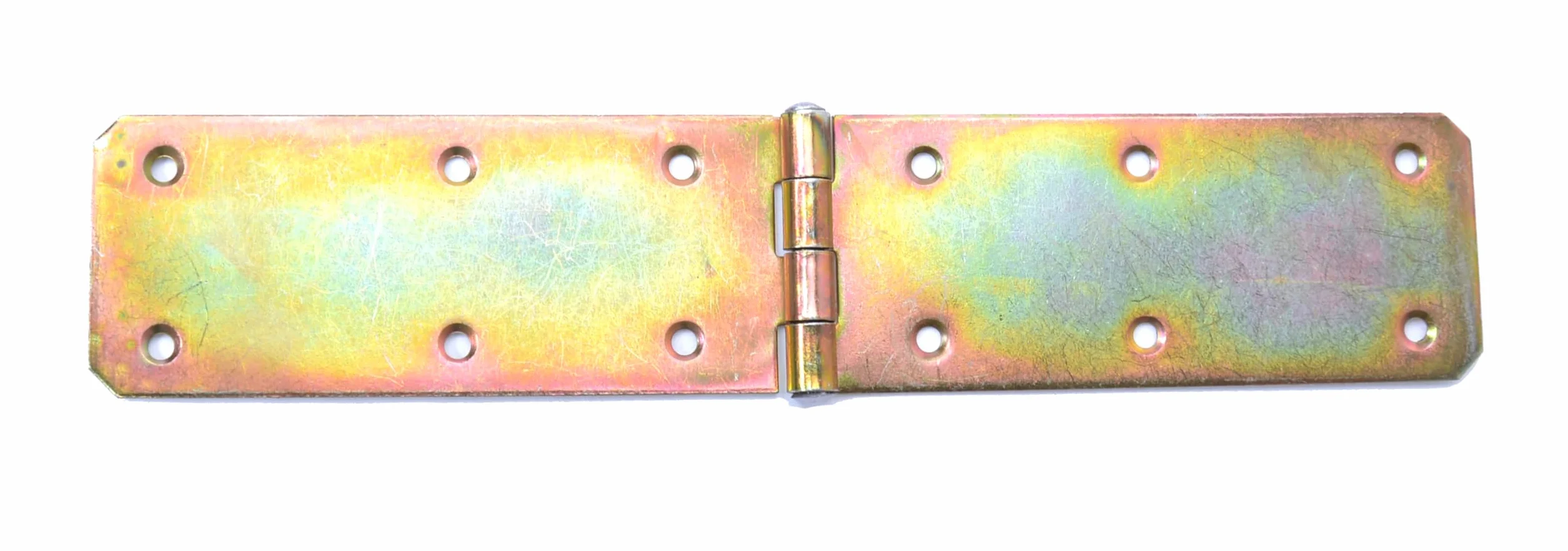 Zawiasy taśma skrzyniowa zestaw 10 sztuk obrusów zwiniętych 300 x 60 x 1,5 mm stal ocynkowana złoto