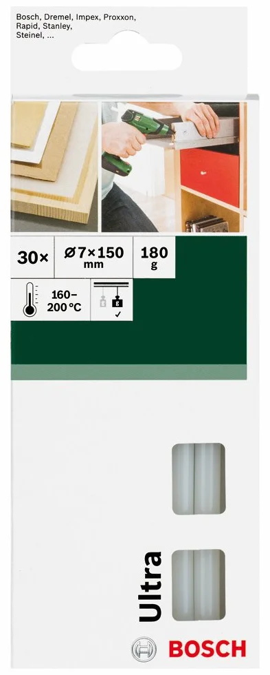 Bosch Professional Wkłady kleju Ultra o średnicy 7 mm (150 mm długość)