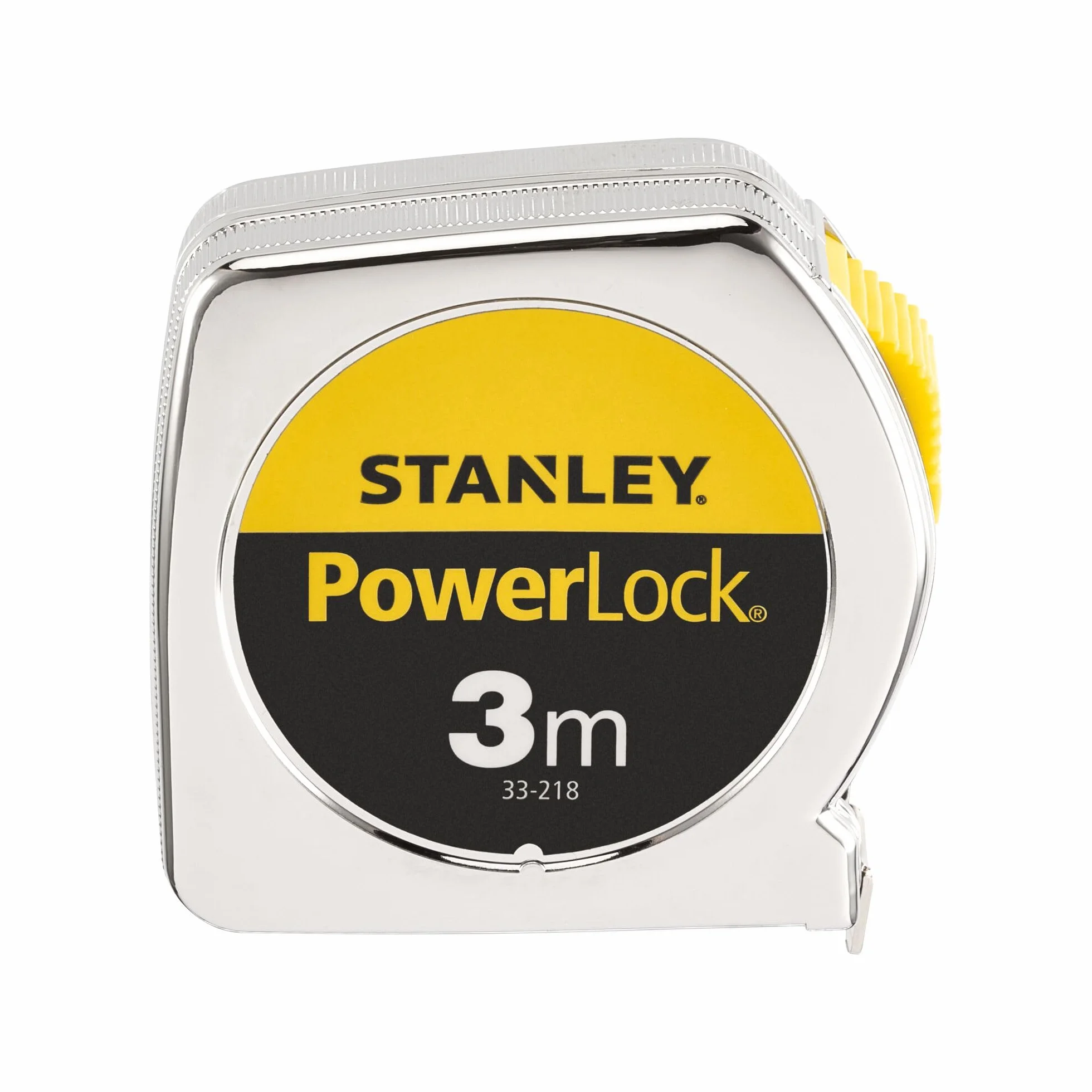 Stanley 1-33-218 taśma miernicza z metalu, długość 3 m, z klipsem do paska, bardzo mocna taśma, wygięta, obustronna skala, warstwa ochronna Mylar z podwójnym nitowaniem