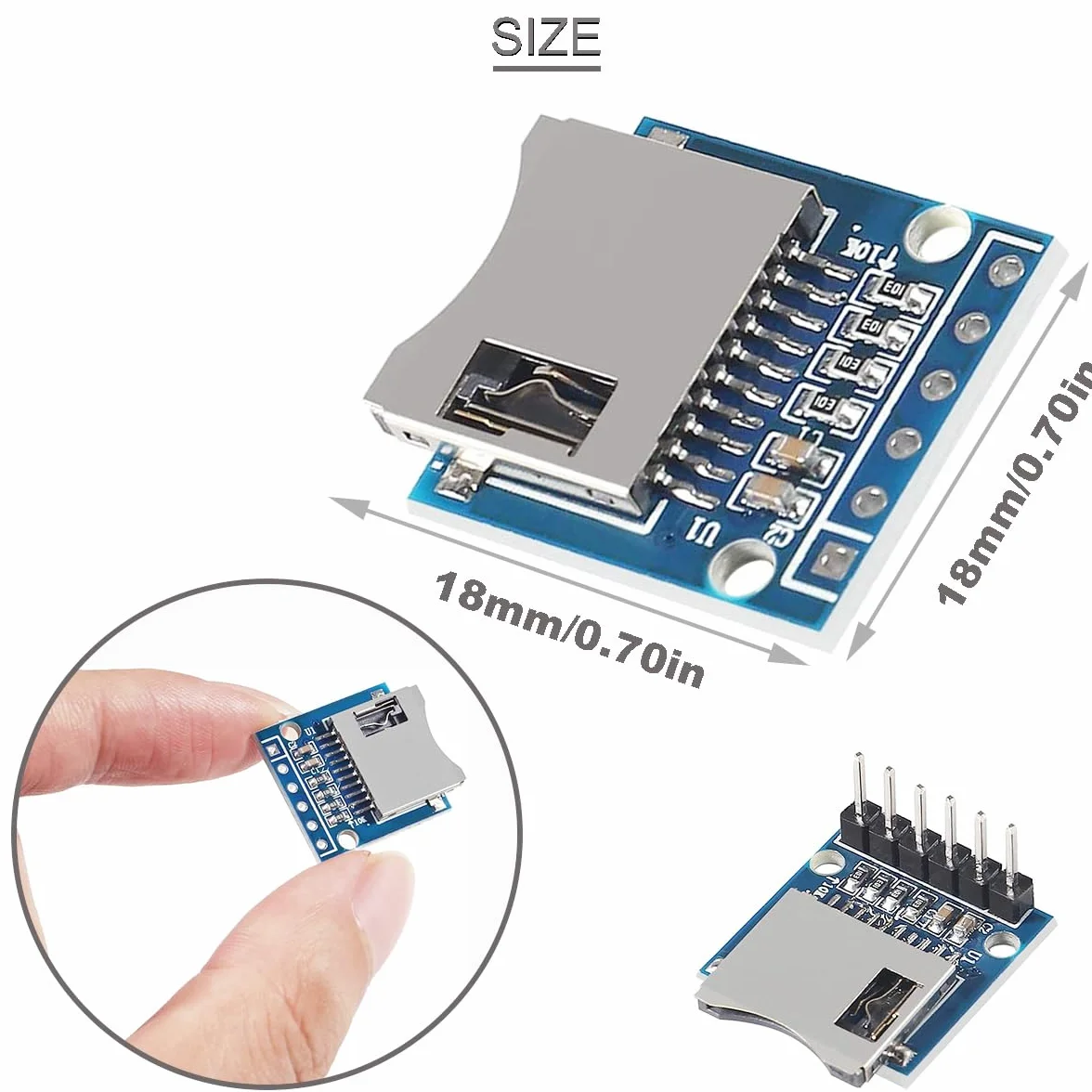 Moduł karty Micro SD TF SPI z adapterem i konwersją poziomu do Arduino