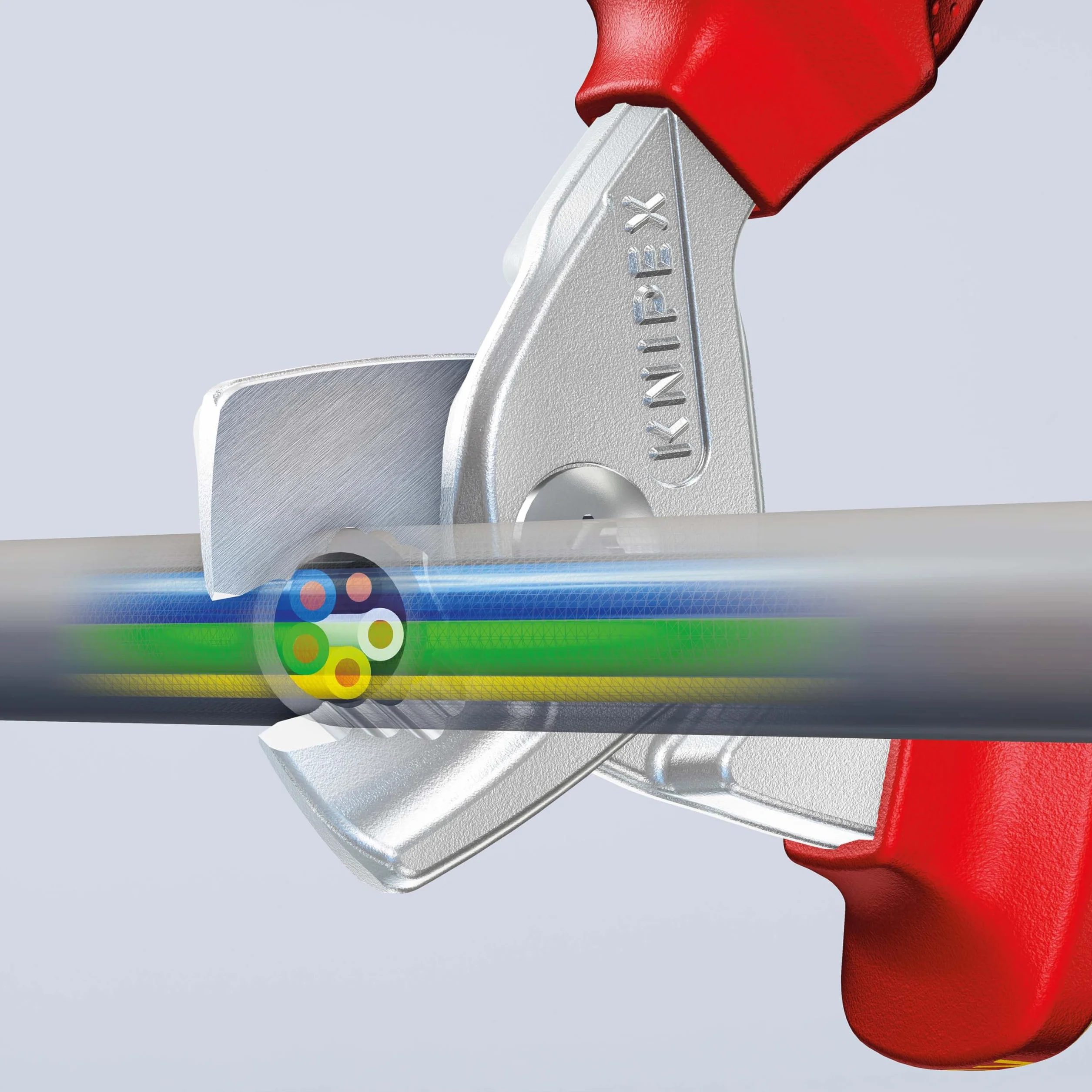 KNIPEX StepCut Nożyce do kabli chromowany z wielokomponentowymi osłonkami, izolowane wg VDE 160 mm, 95 16 160