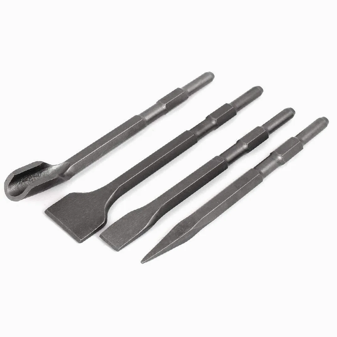 Okrągły otwór Płaski, ostry, w kształcie litery U Zestaw dłut do betonu 4 w 1(Runder Special Direct System PLUS Schaft flach, Spitze, U-förmiger Bit-Betonmeißel-Satz 4 in 1