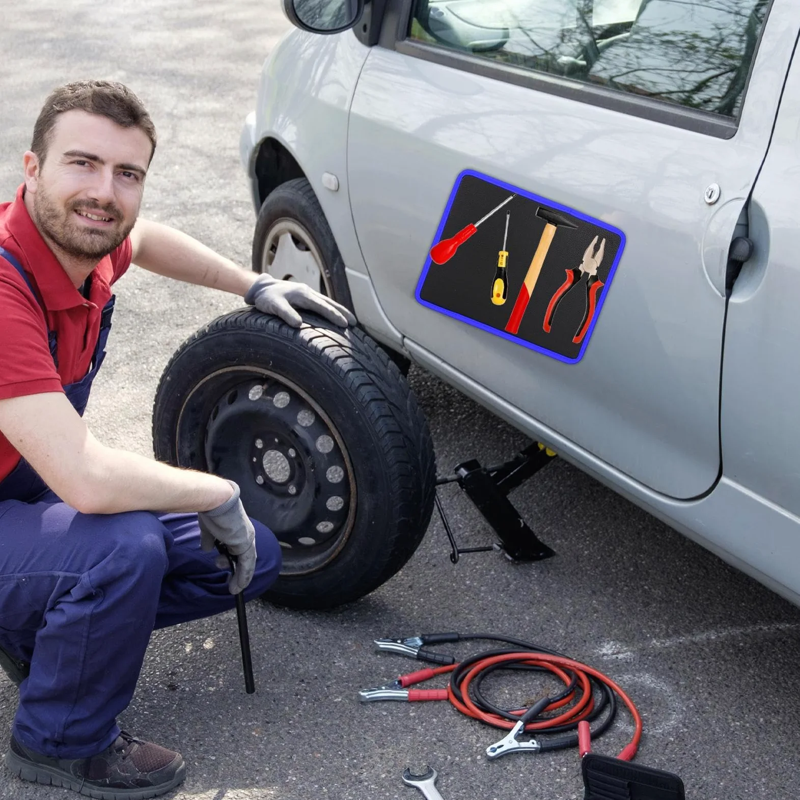 Magnetyczna Mata Na Narzędzia Dla Mechaników Organizer Na 3 Sztuki | Magnetyczna Taca Na Części Do Domu Garażu Warsztatu Naprawy Samochodów Dla Mechaników Elektryków