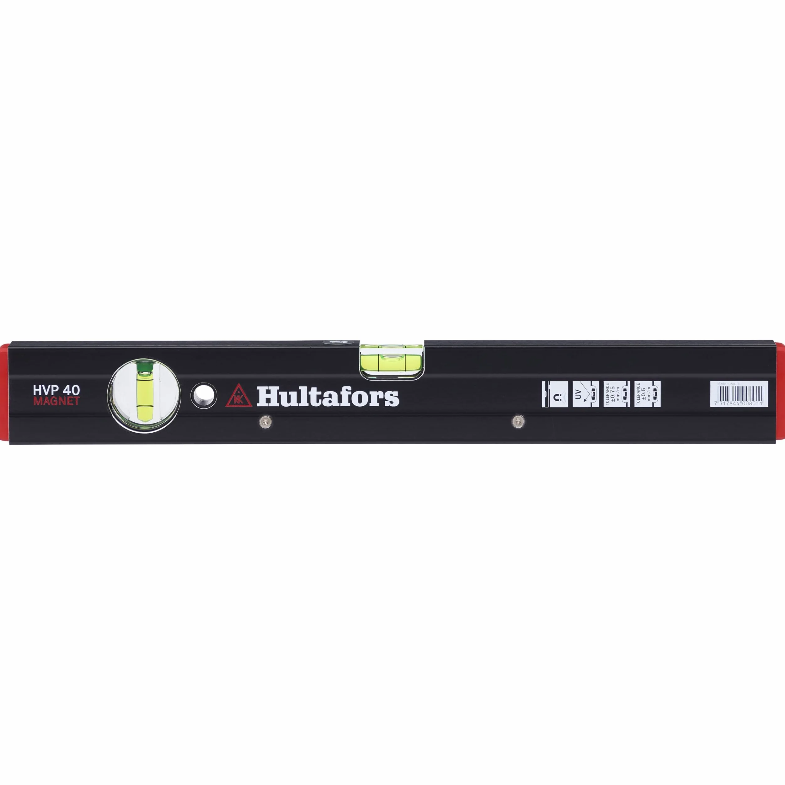 Hultafors 400803 Aluminiowa poziomica "Hvp Magnet 101.6 cm - czarny/czerwony