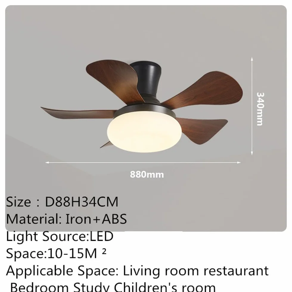 Współczesne światło wentylatora Amerykański salon w stylu retro Restauracja Sypialnia Gabinet Pokój dziecięcy Restauracja Western Kawiarnia Sklep odzieżowy LED Zdalny wentylator sufitowy (Styl 5)
