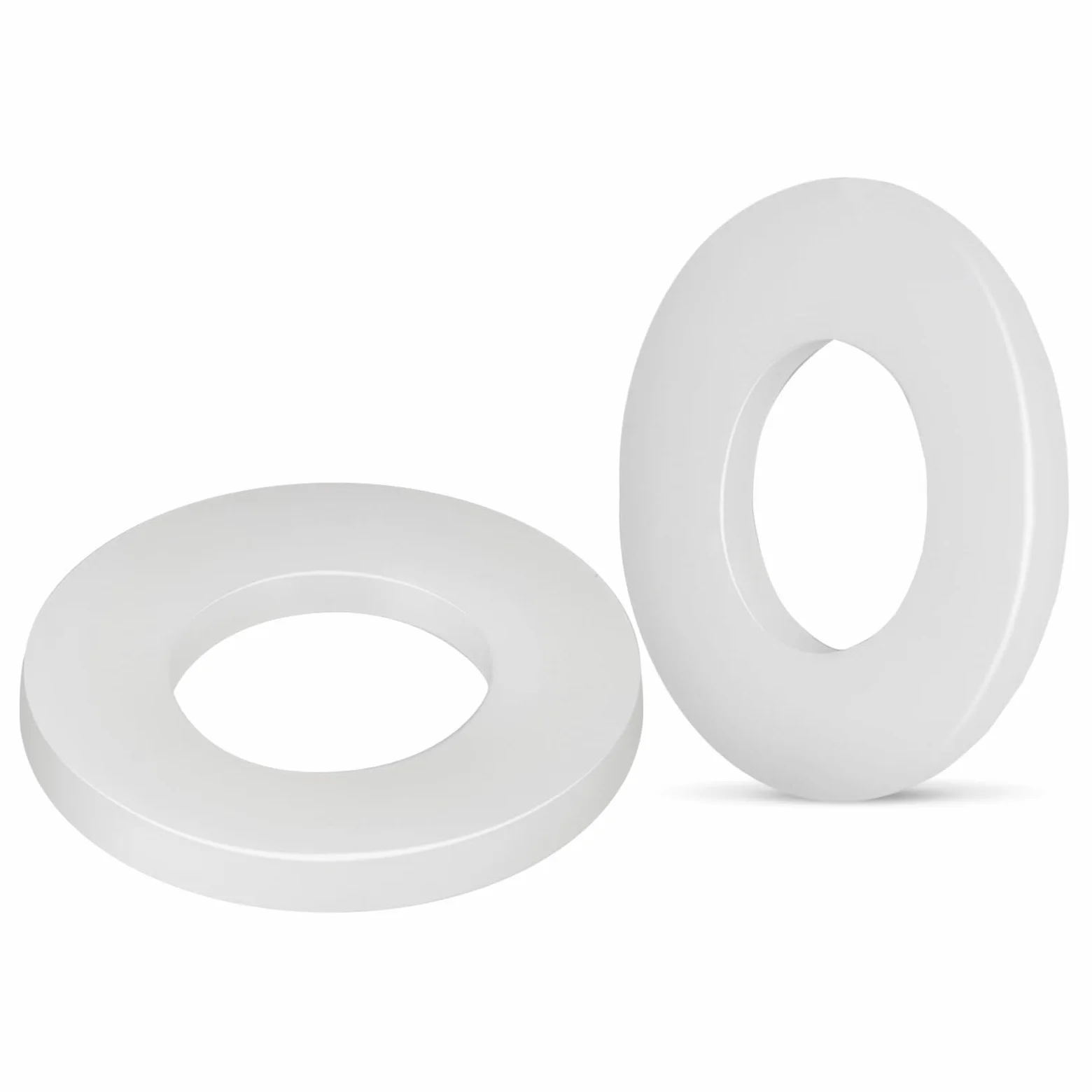 M10 podkładki nylonowe, białe, 10 x 20 x 2 mm, 50 szt