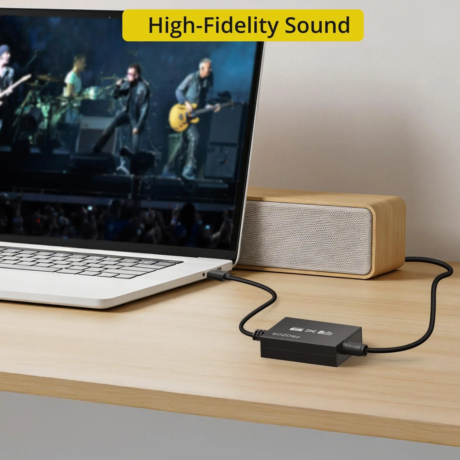 PROZOR Adapter USB na audio Optyczny 96kHz Konwerter SPDIF do PC 2m