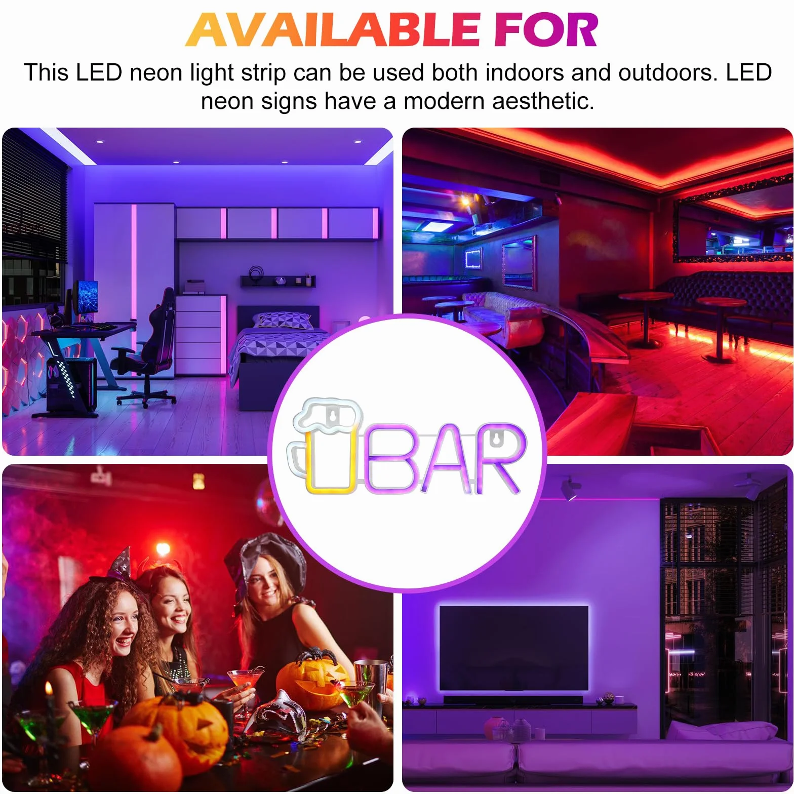 Szyld Neonowy LED Bar, Neonowe Szyldy Barowe, Szyld Barowy, Neon Barowy, Neonowe Szyldy Piwne, Reklama Świetlna Barowa Dla Ściany Barowej, Pubu, Dekoracja Ściany