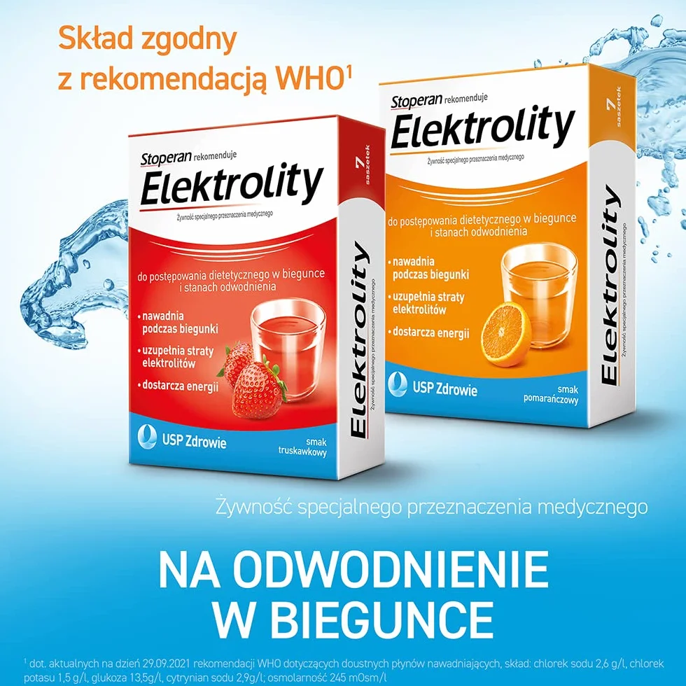 Elektrolity o smaku pomarańczowym 7 saszetek