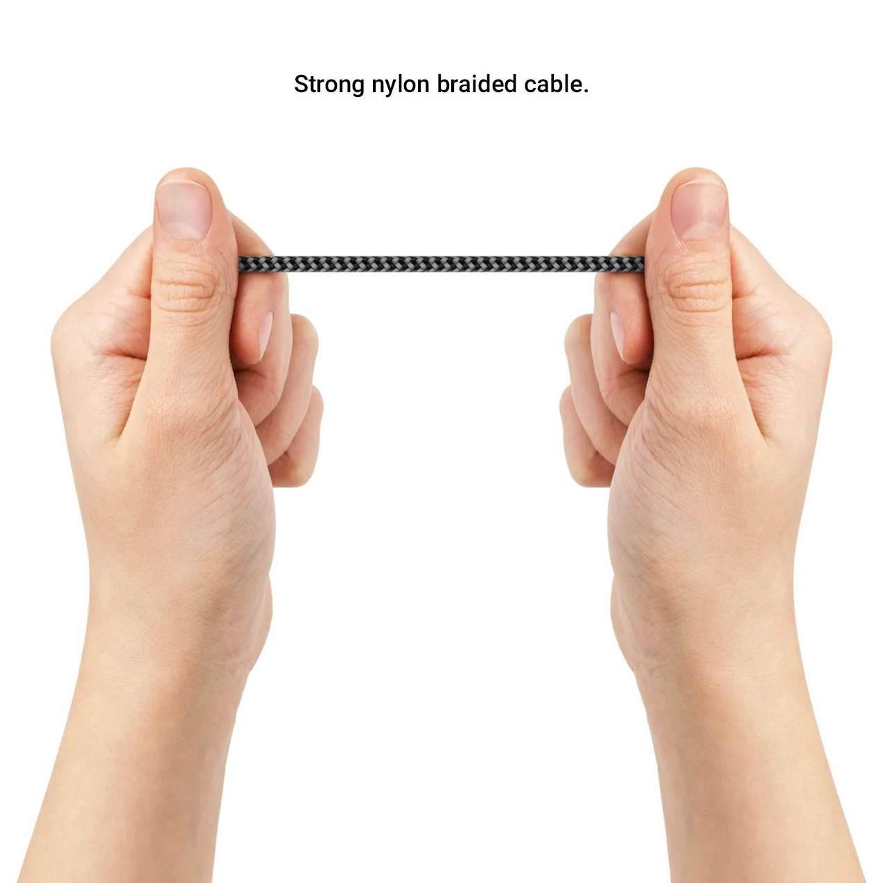 deleyCON 1m Nylon USB-C Kabel Ładowania Przewód Danych Metalowe Wtyki