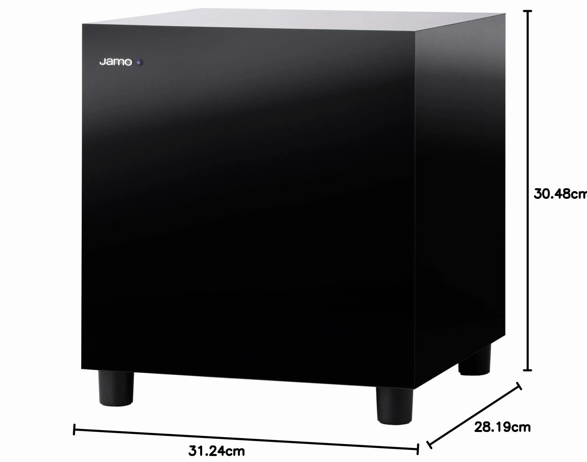 Jamo SUB 210 subwoofer pojedynczy 200 W, czarny