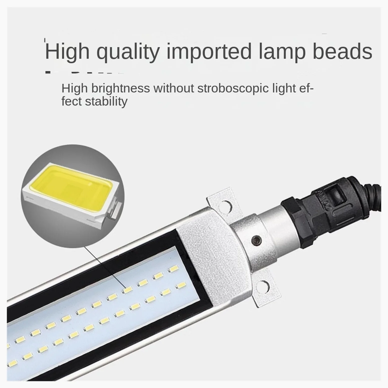 Lampa warsztatowa LED do frezarek CNC 24V/220V, wodoodporna, olejoodporna, IP67, długa lampa robocza do tokarki Odporność na uderzenia(6W Length 280mm,110-220V)