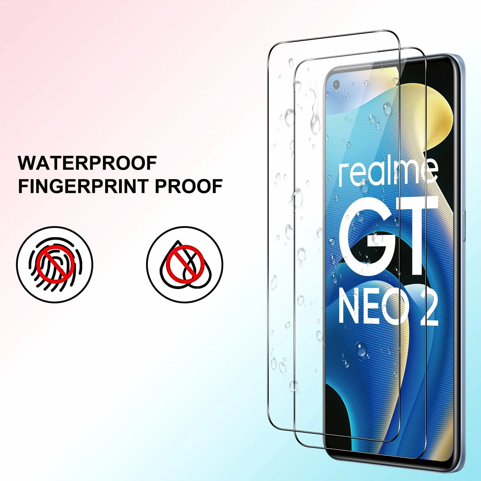 Vauki Szkło Ochronne do Realme GT Neo2/GT 2/GT Neo 3T 5G, 9H HD 0,33 mm 6,62"