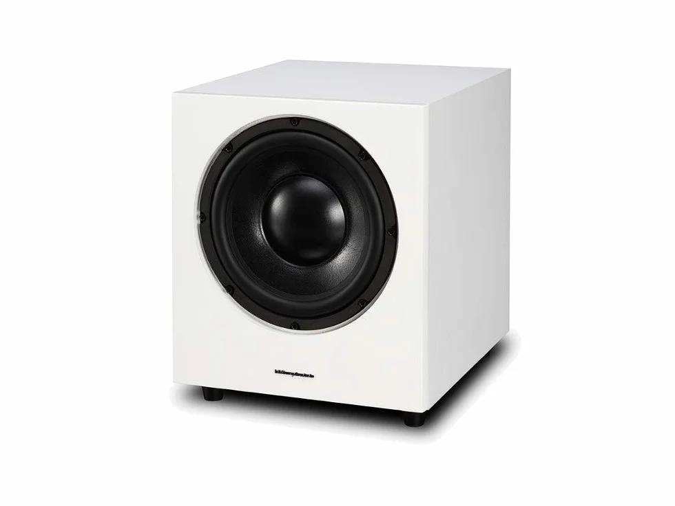 Wharfedale Subwoofer Attivo White Bass Reflex 20 Cm 70W Frontale Laccato