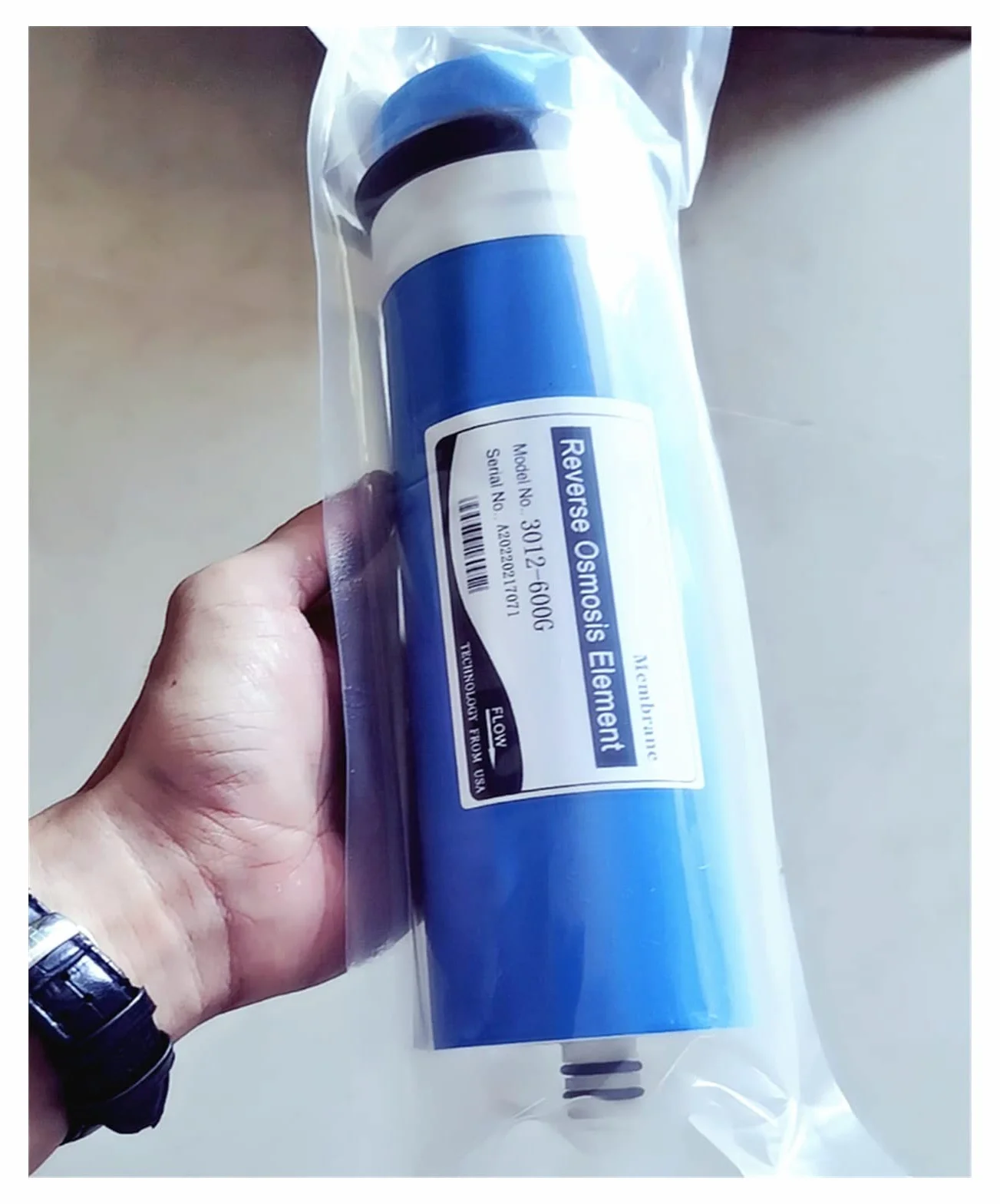 System filtracji wody, 600 Gpd filtr odwróconej osmozy 3012-600 Gpd membrana ultrafiltracyjna membrana odwróconej osmozy Ro wkład do filtra wody