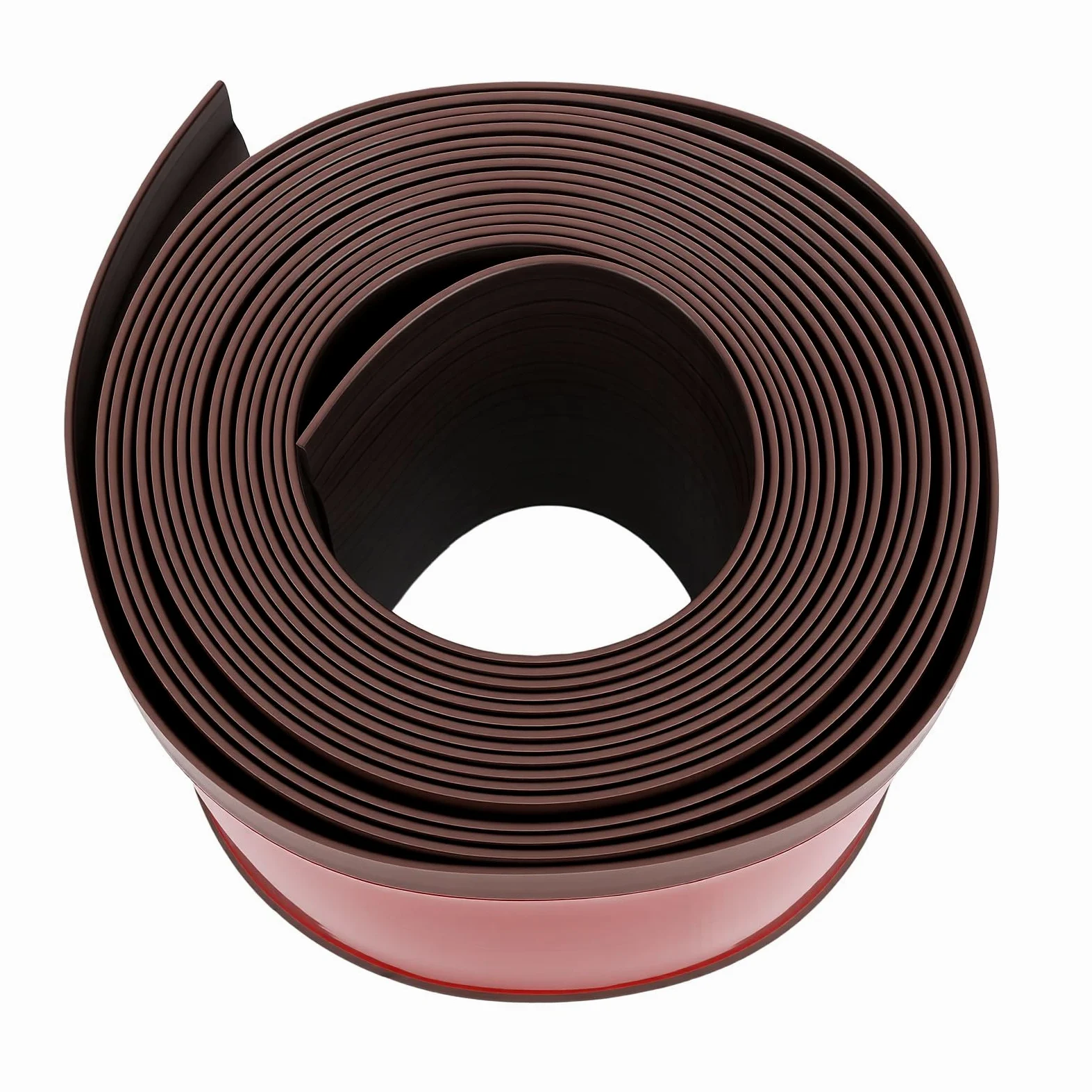 Generic Samoprzylepna Listwa Przypodłogowa do Bezproblemowego Zakrycia Szczelin Elastyczna Listwa Przypodłogowa z PCV do łazienki w Mieszkaniu 10 Cm X 6 M