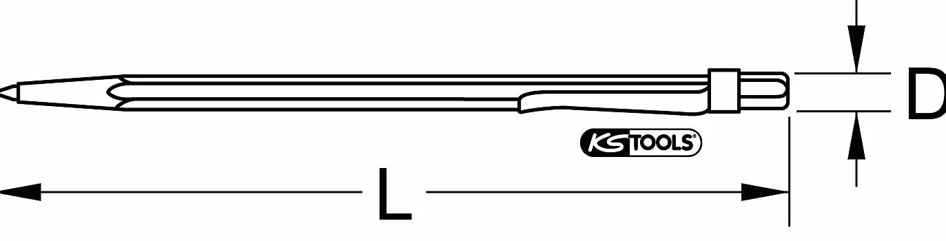 KS Tools 300.0301 Rysik z węglików spiekanych, 145mm