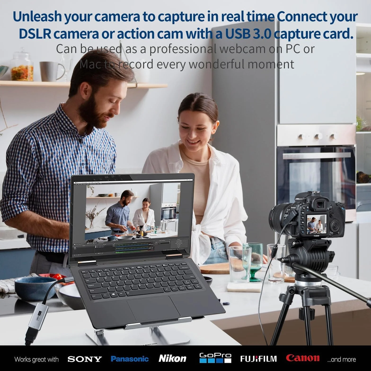 Newhope karta przechwytywania wideo, karta przechwytywania 4K HDMI na USB C 3.0, 1080p HD, 60 kl./s, na żywo i nagrywaj wideo, audio, do gier, przesyłania strumieniowego, nauczania, wideokonferencji