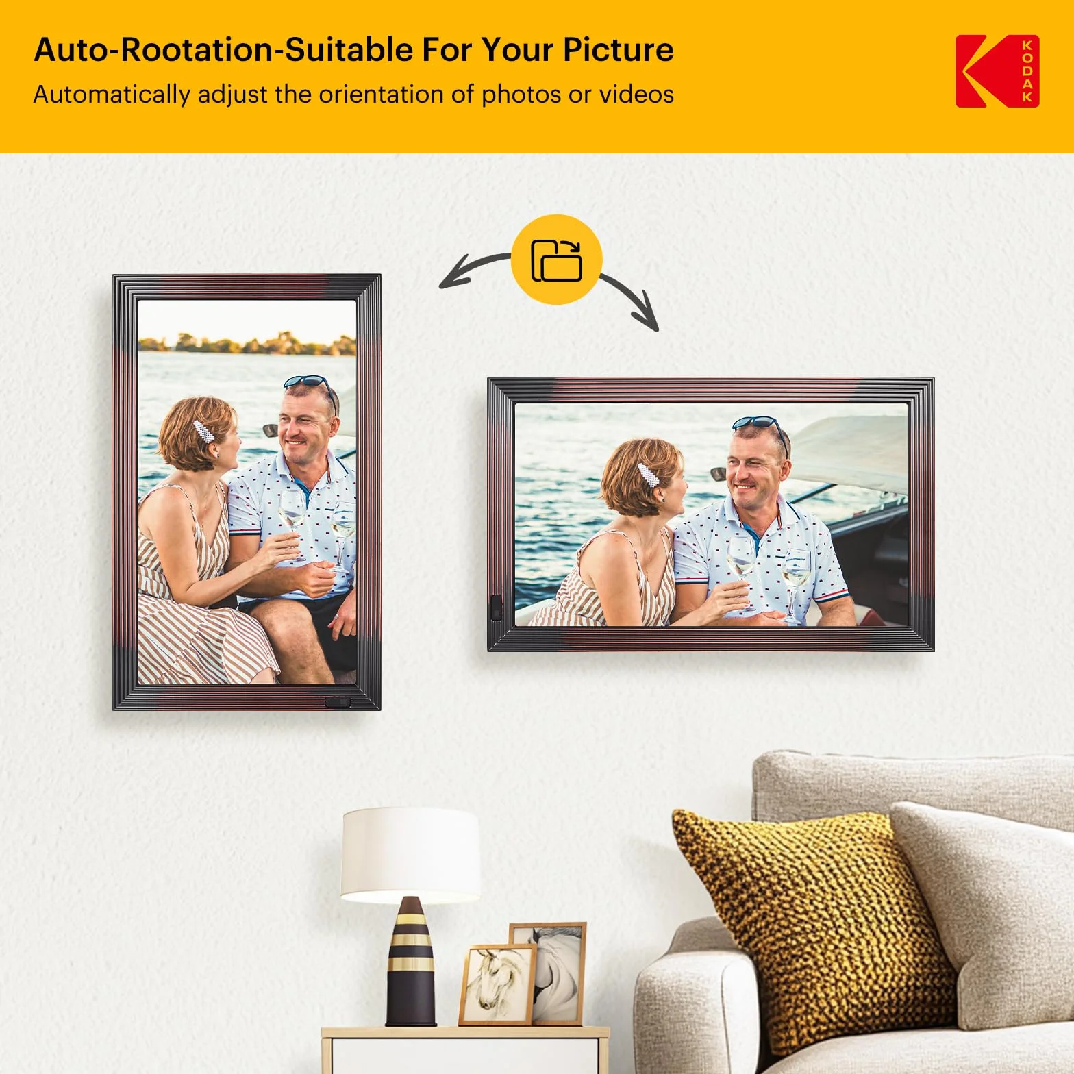 KODAK 21,5 cala Cyfrowa ramka na zdjęcia FHD Wi-Fi 32 GB