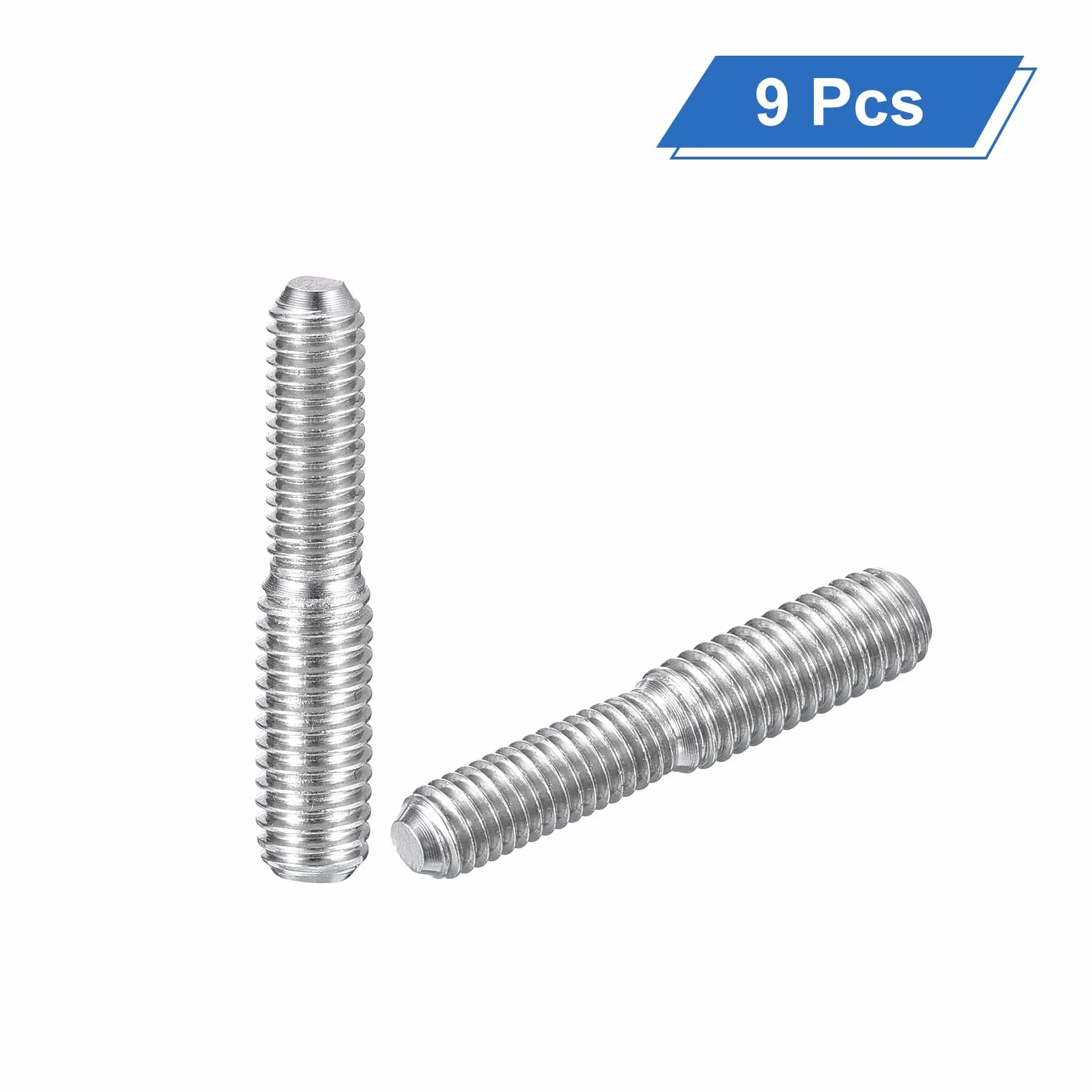 QUARKZMAN M5x15mm do M6x15mm Gwintowany Podwójny koniec Śruba M6x15mm, 9 szt. Adapter redukcyjny ze stali nierdzewnej 304 do montażu mebli Maszyny szybkiego mocowania