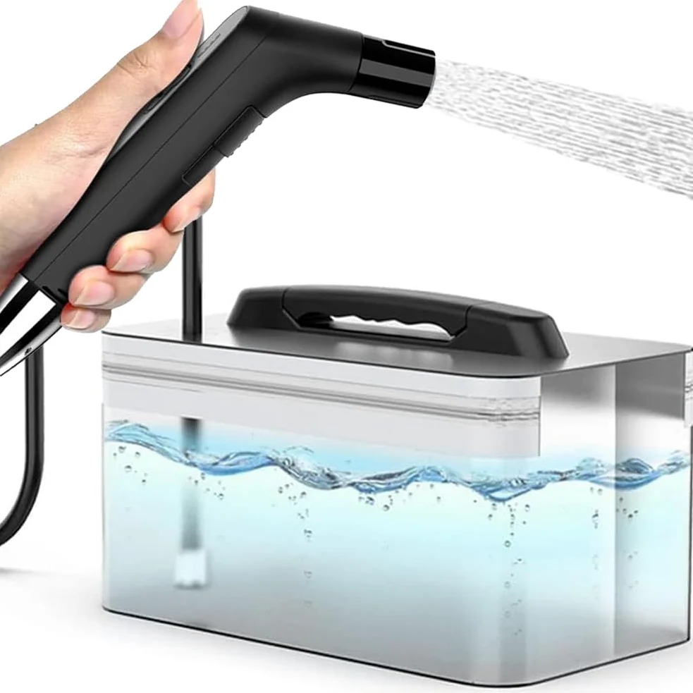 Zooma Przenośny bidet podróżny, elektryczny spray 2,3 l, ładowalny, ręczny bidet toaletowy, do higieny osobistej, kemping