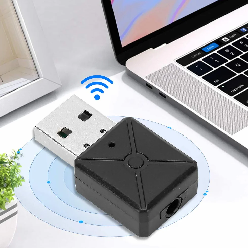 ASHATA Nadajnik Odbiornika Bluetooth USB 5.0 Bezprzewodowy Adapter Audio