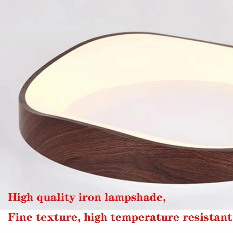 Lampy Sufitowe Imitujące Usłojenie Drewna Kreatywna Lampa Panelowa W Stylu Vintage Sufitowe W Stylu Minimalistycznym 3 Ściemnialne Kreatywne Oświetlenie Sufitowe LED Do Kuchni, Sypialni, Salonu